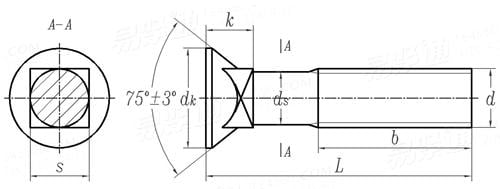 Plow Bolt technical drawing