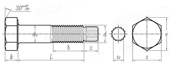 T.C Bolt technical drawing